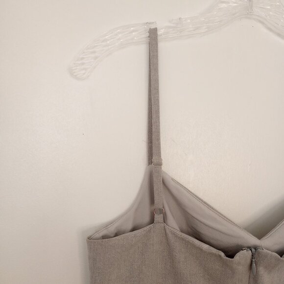 Banana Republic Grey Stretch Sheath Spaghetti Strap Dress - Picture 6 of 9